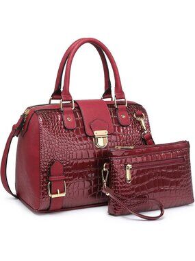 New Womens Satchel Purse Boston Barrel Bag Top Handle Handbag Work Tote